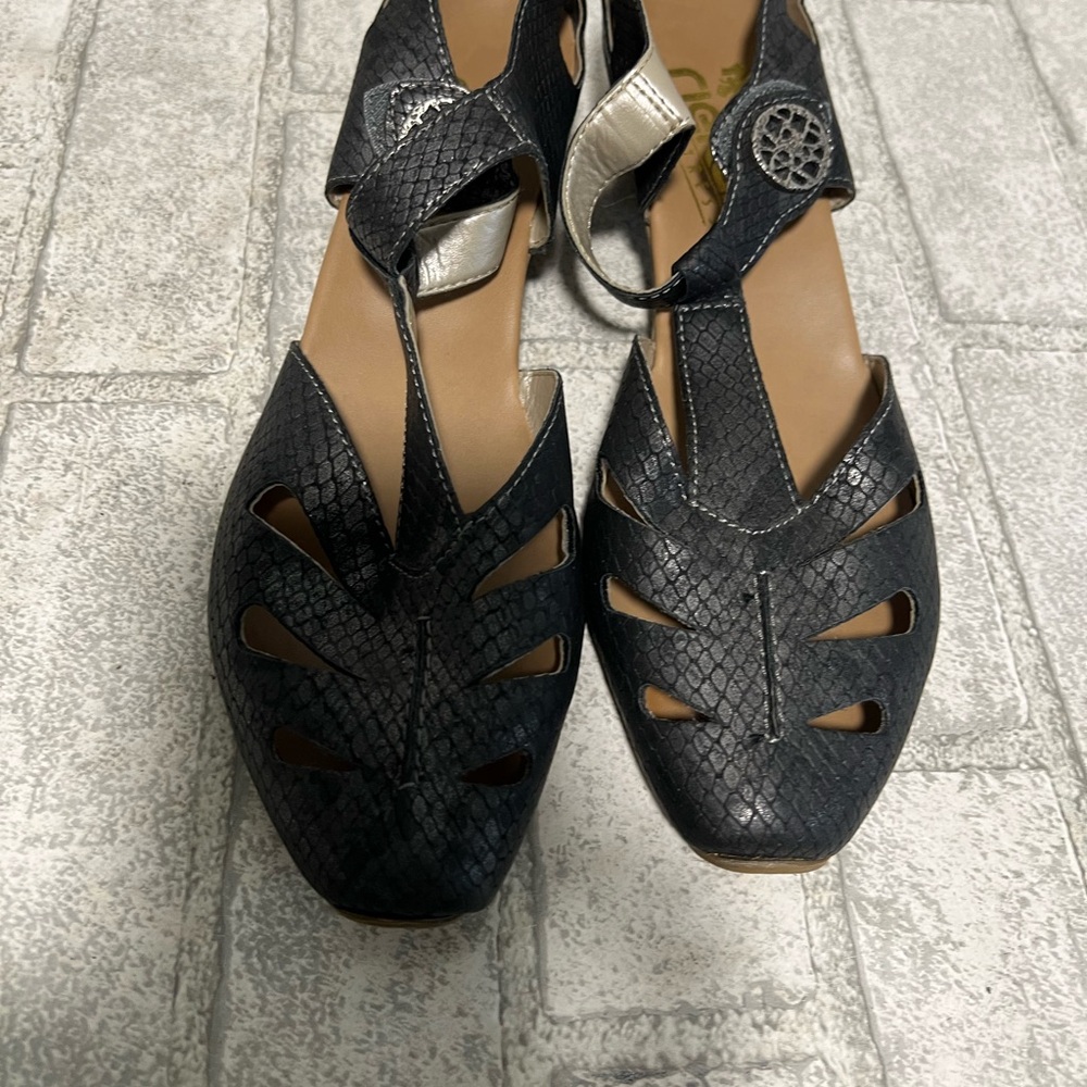 Rieker Women’s Leather Heels black size 39 8-8.5
